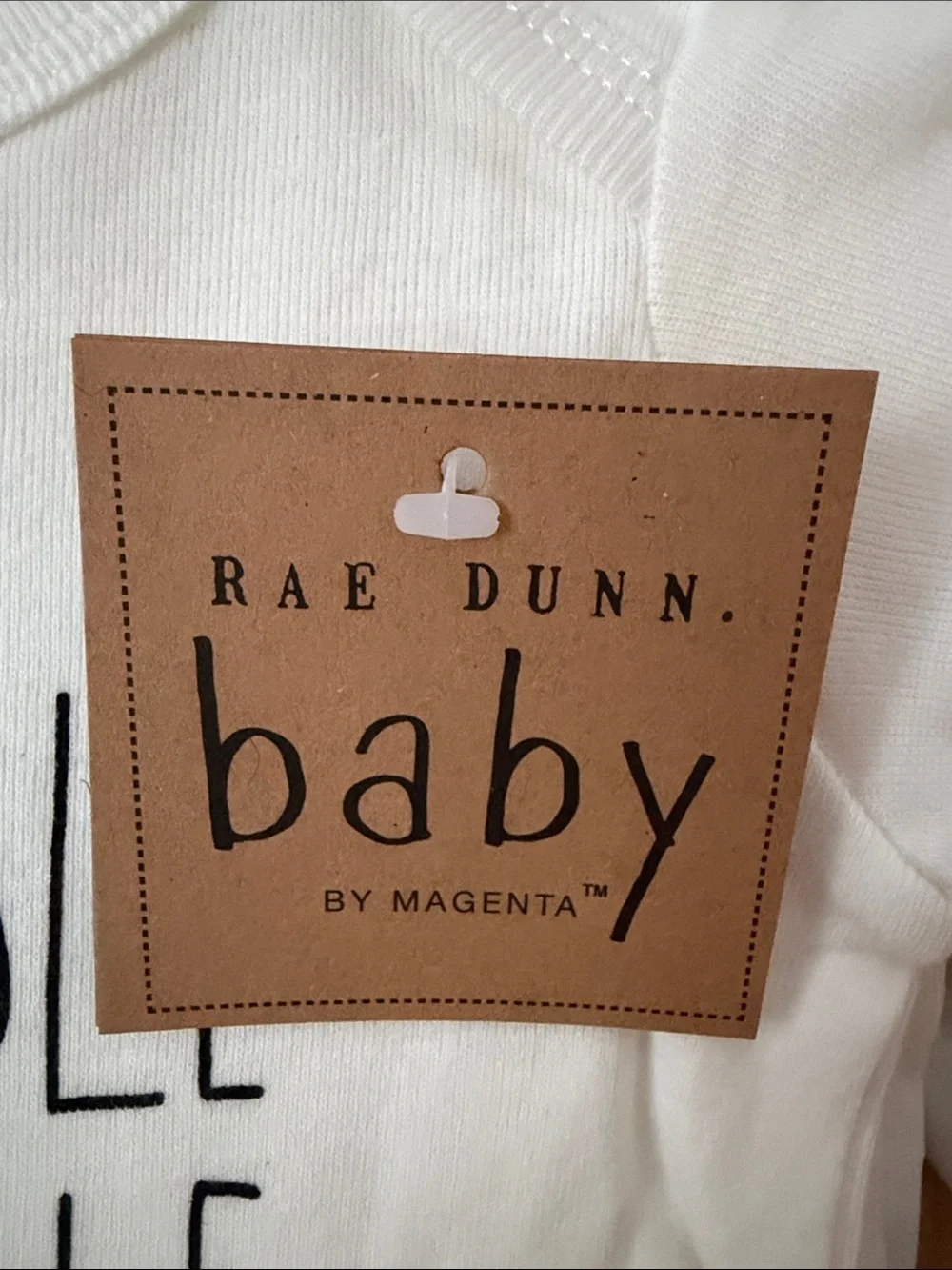 Rae Dunn Cream Thanksgiving Themed Long-Sleeve Baby One-Piece